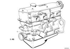 Силовой агрегат для BMW E30 316 M10 (схема запасных частей)