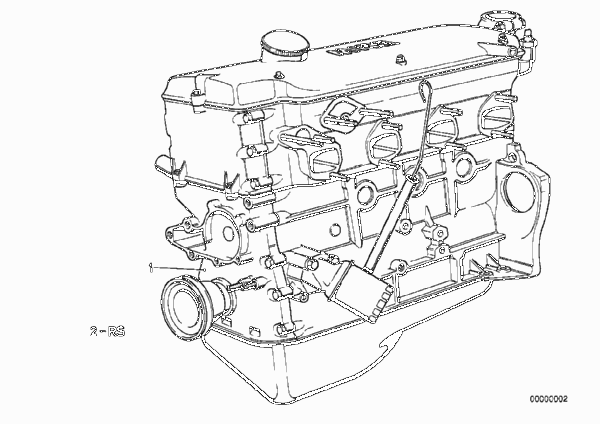 Силовой агрегат для BMW E30 318i M10 (схема запчастей)