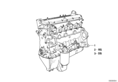 Силовой агрегат для BMW E23 745i M30 (схема запасных частей)