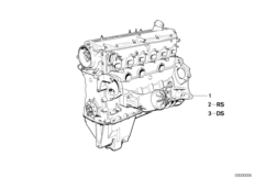 Силовой агрегат для BMW E32 735i M30 (схема запасных частей)