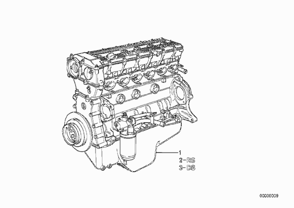 Силовой агрегат для BMW E28 M5 S38 (схема запчастей)