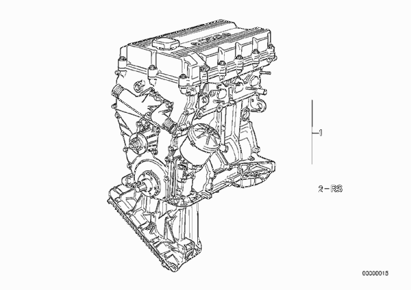 Силовой агрегат для BMW E30 318is M42 (схема запчастей)