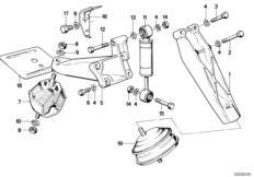 Подвеска двигателя/демпфер для BMW E30 316 M10 (схема запасных частей)