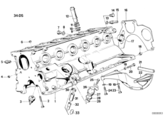 Блок-картер двигателя для BMW E30 325ix M20 (схема запасных частей)