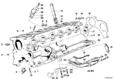 Блок-картер двигателя для BMW E28 520i M20 (схема запасных частей)