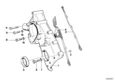 Корпус блока ГРМ для BMW E30 M3 S14 (схема запасных частей)