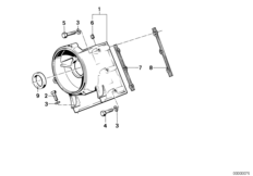 Корпус блока ГРМ Вх для BMW E32 730iL M30 (схема запасных частей)