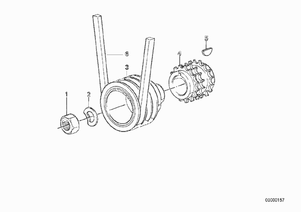 Клиноременный привод для BMW E30 M3 S14 (схема запчастей)