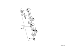 Шатун кривошипно-шатунного механизма для BMW E28 535i M30 (схема запасных частей)