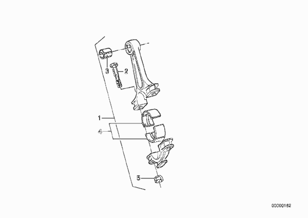 Шатун кривошипно-шатунного механизма для BMW E23 730 M30 (схема запчастей)