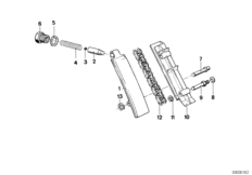 Приводная цепь механ.газораспределения для BMW E28 528i M30 (схема запасных частей)