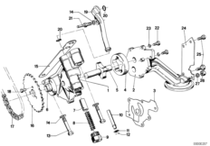 Смазочная система/маслян.насос с прив. для BMW E12 520 M10 (схема запасных частей)