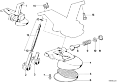 Смазочная система/маслян.насос с прив. для BMW E34 525i M20 (схема запасных частей)