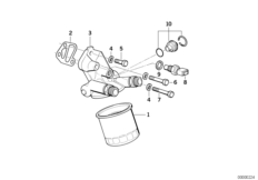 Смазочная система-масляный фильтр для BMW E30 M3 S14 (схема запасных частей)