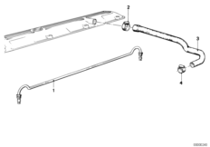 Система вентиляции картера для BMW E30 325e M20 (схема запасных частей)