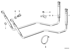 Охлаждение трансмиссионного масла для BMW E12 520 M20 (схема запасных частей)