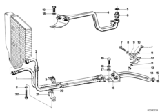 Охлаждение трансмиссионного масла для BMW E12 528i M30 (схема запасных частей)