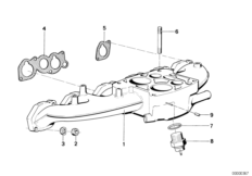 Система впуска для BMW E12 520 M20 (схема запасных частей)