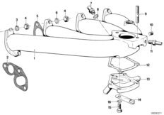 Система впуска для BMW E12 518 M10 (схема запасных частей)