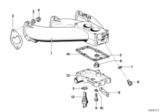 Система впуска для BMW E12 525 M30 (схема запасных частей)