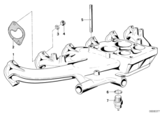 Система впуска для BMW E23 728 M30 (схема запасных частей)