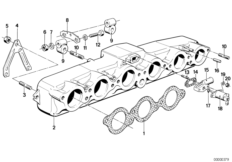 Система впуска для BMW E12 535i M30 (схема запасных частей)