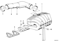 Система впуска для BMW E30 324d M21 (схема запасных частей)