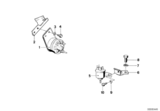 Вакуумная система управления AGR для BMW E28 528i M30 (схема запасных частей)