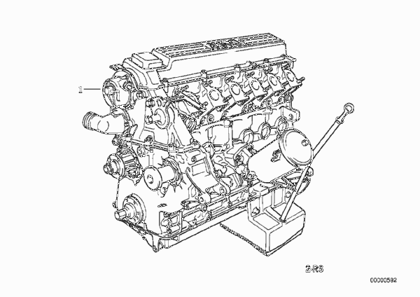 Силовой агрегат для BMW E36 325td M51 (схема запчастей)