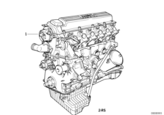 Силовой агрегат для BMW E38 725tds M51 (схема запасных частей)
