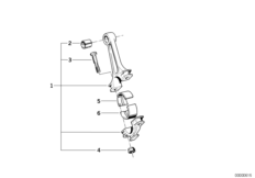 Шатун кривошипно-шатунного механизма для BMW E34 535i M30 (схема запасных частей)