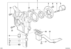 Смазочная система/маслян.насос с прив. для BMW E36 325tds M51 (схема запасных частей)