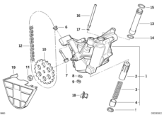 Смазочная система/маслян.насос с прив. для BMW E34 530i M60 (схема запасных частей)