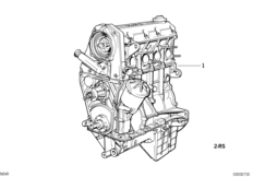 Силовой агрегат для BMW E36 318i M40 (схема запасных частей)