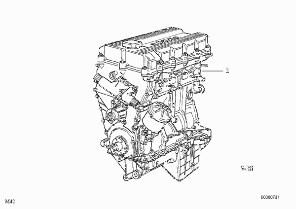 Силовой агрегат для BMW E36 318is M42 (схема запчастей)