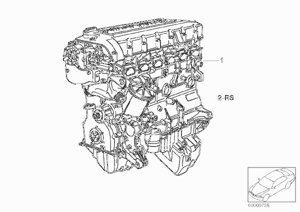 Силовой агрегат для BMW E36 M3 S50 (схема запчастей)