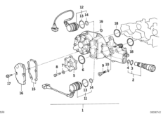 Головка блока цилиндров-Vanos для BMW E36 M3 S50 (схема запасных частей)