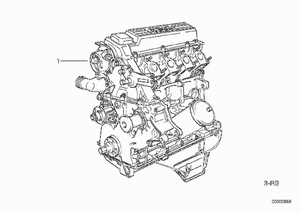 Силовой агрегат для BMW E36 318tds M41 (схема запчастей)