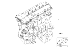 Силовой агрегат для BMW E38 728i M52 (схема запасных частей)