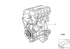 Силовой агрегат для BMW Z3 Z3 1.9 M44 (схема запасных частей)