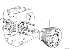 Силовой агрегат/цилиндры с поршнями для BMW 47E2 R 80 GS 0 (схема запасных частей)