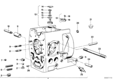 Картер двигателя для MOTO 248 R45 0 (схема запасных частей)