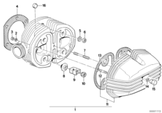 Головка блока цилиндров/крышка головки для MOTO 248 R65LS 0 (схема запасных частей)