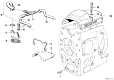 Система вентиляции картера двигателя для MOTO 248 R45 0 (схема запасных частей)