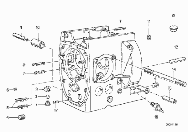 Картер двигателя дополнительные элементы для MOTO 2477 R 80 TIC 0 (схема запчастей)