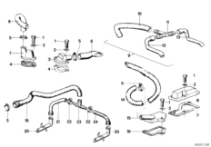 Система вентиляции картера двигателя для MOTO 2474 R 100 S 0 (схема запасных частей)