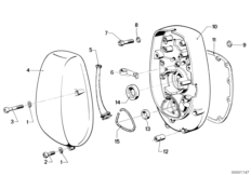 Крышка для MOTO 2474 R 100 /7 0 (схема запасных частей)