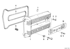 Крышка головки блока цилиндров для MOTO K589 K 100 83 (0501,0511) 0 (схема запасных частей)