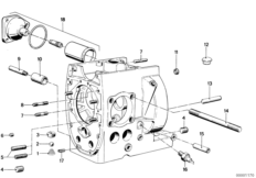 Картер двигателя дополнительные элементы для MOTO 2476 R75/5 0 (схема запасных частей)