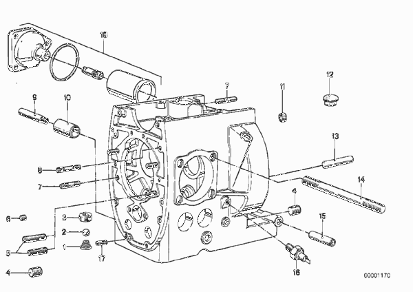 Картер двигателя дополнительные элементы для BMW 2476 R75/5 0 (схема запчастей)